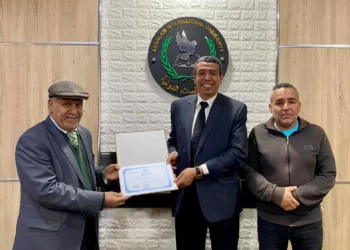شهادة شكر وتقدير مِن قبل المجلس الوطني للحريات