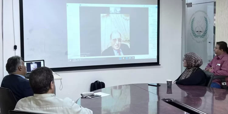 أجتماع مع الأمين العام لأتحاد الصيادلة العرب